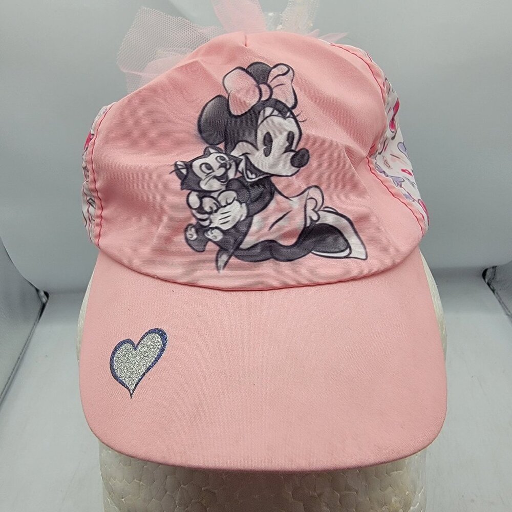 Disney Minnie Mouse Pink Infant Cap With Bow Hearts Casual Cute Outdoors